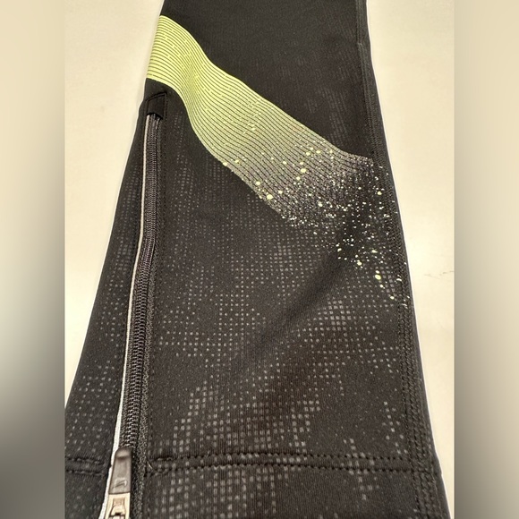 Nike dri-fit tights - black and bright yellow - excellent condition - Picture 2 of 4